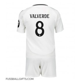 Real Madrid Federico Valverde #8 Fußballbekleidung Heimtrikot Kinder 2024-25 Kurzarm (+ kurze hosen)